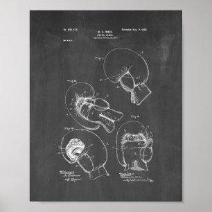 Boxing Glove Patent - Chalkboard Poster