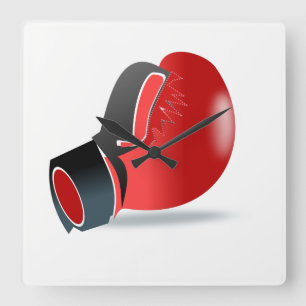 Boxing Glove Square Wall Clock