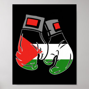 Boxing Glove With The Flag Of Palestine Poster