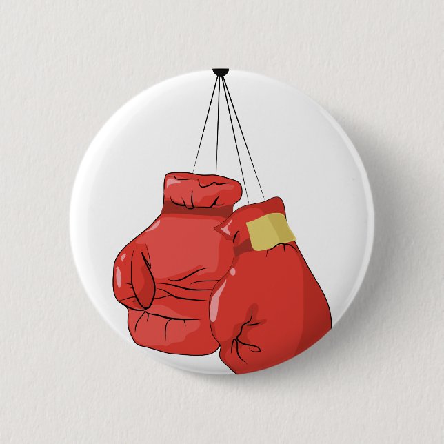 Boxing Gloves 6 Cm Round Badge (Front)