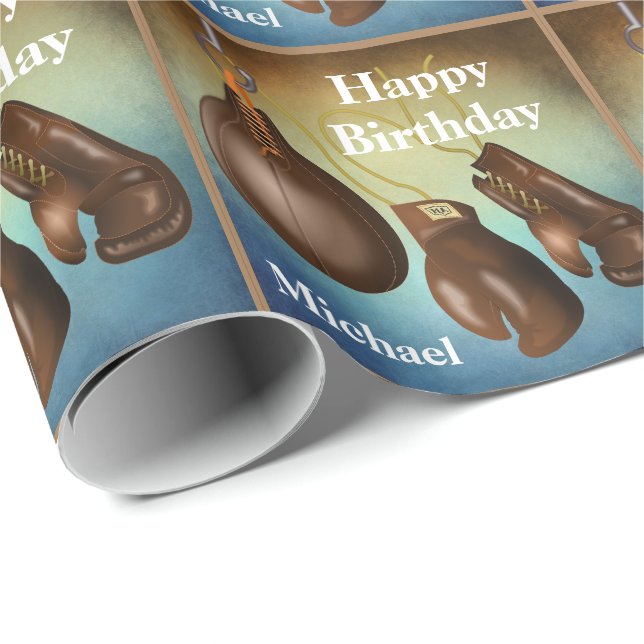 Boxing Gloves And Bag Gift Wrapping Paper (Roll Corner)