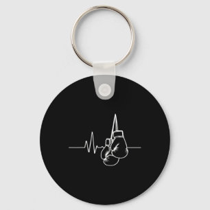 Boxing Gloves And Heartbeat Key Ring