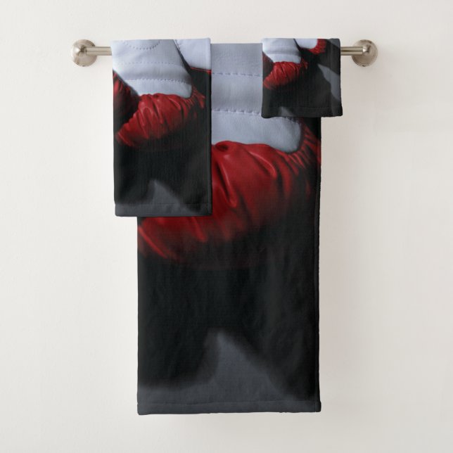 Boxing gloves bath towel set (Insitu)