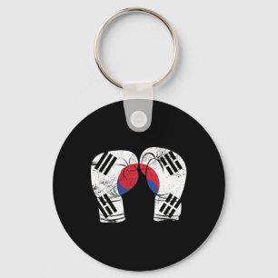 Boxing Gloves Boxer Korean Flag South Korea Key Ring