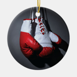 Boxing gloves ceramic tree decoration