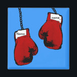 Boxing Gloves - Custom Name Magnet<br><div class="desc">Boxer Glove</div>