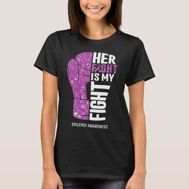 Boxing Gloves Epilepsy Warrior T-Shirt (Front)
