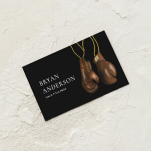 Boxing Gloves Hanging Business Card