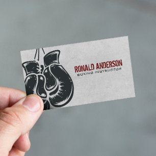 Boxing Gloves Hanging   Fitness Business Card