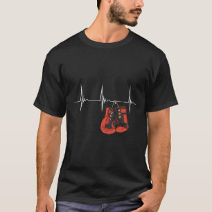 Boxing Gloves Heartbeat Ekg Pulse Mma Boxing Kickb T-Shirt