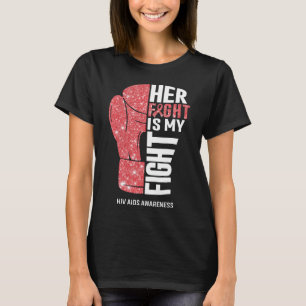 Boxing Gloves Hiv Aids Warrior T-Shirt