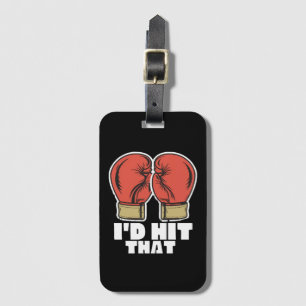 Boxing gloves luggage tag