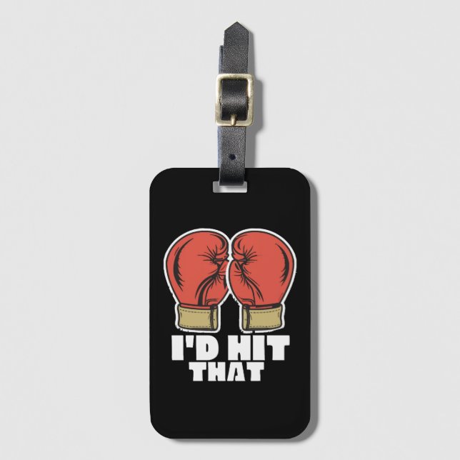 Boxing gloves luggage tag (Front Vertical)
