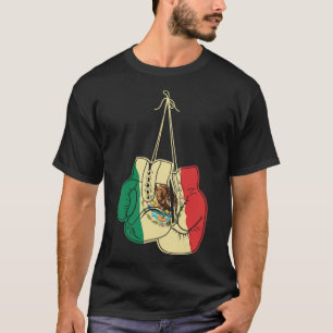 Boxing Gloves Mexican Flag Mexico Boxer Coach Gift T-Shirt