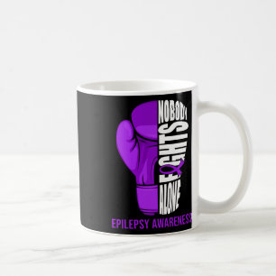 Boxing Gloves Nobody Fights Alone Epilepsy Cancer Coffee Mug