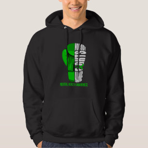 Boxing Gloves Nobody Fights Alone Mental Health Aw Hoodie