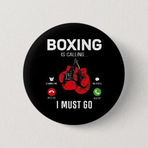 Boxing Gloves Phone Display Boxing Is Calling I Mu 6 Cm Round Badge