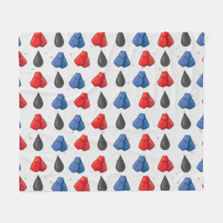 Boxing Gloves Seamless Pattern Fleece Blanket