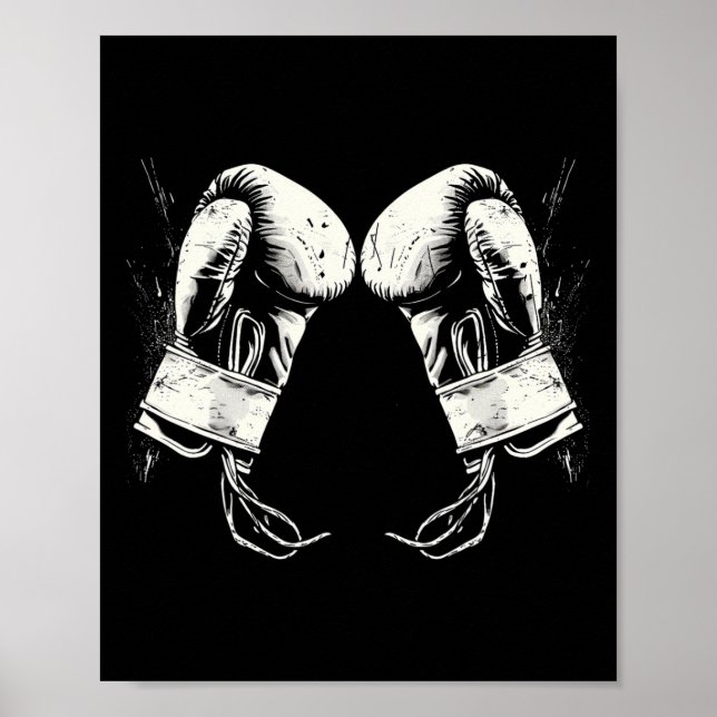 Boxing Gloves Silhouette  Poster (Front)