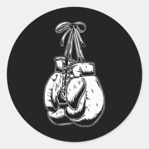 Boxing Gloves Sparring Fighter Boxer Classic Round Sticker