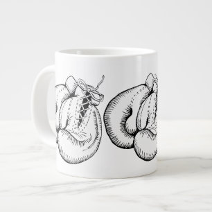 BOXING GLOVES SPORTY DESIGN LARGE COFFEE MUG