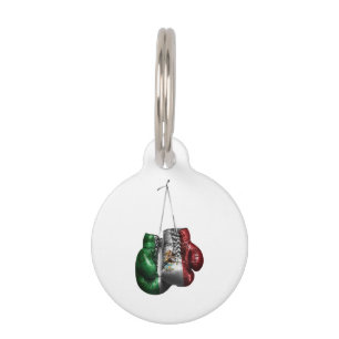Boxing Gloves T-Shirt - Mexico Vintage flag Pet Tag