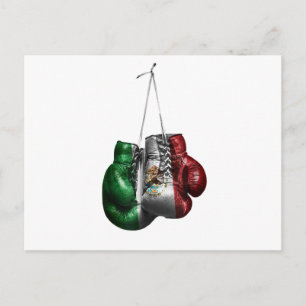 Boxing Gloves T-Shirt - Mexico Vintage flag Postcard