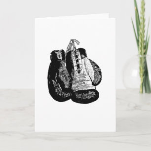 Boxing Gloves Vintage Holiday Card