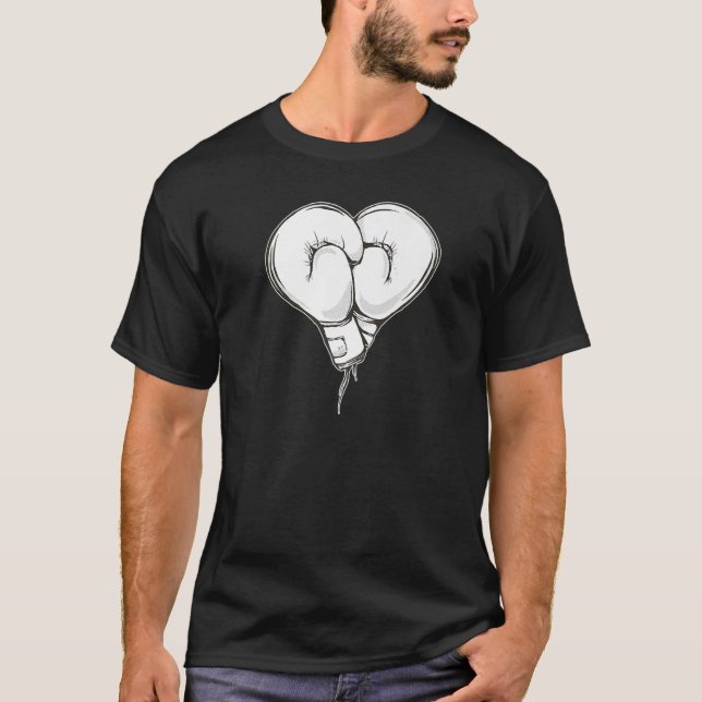 Boxing gloves with heart shape partner for boxers  T-Shirt (Front)