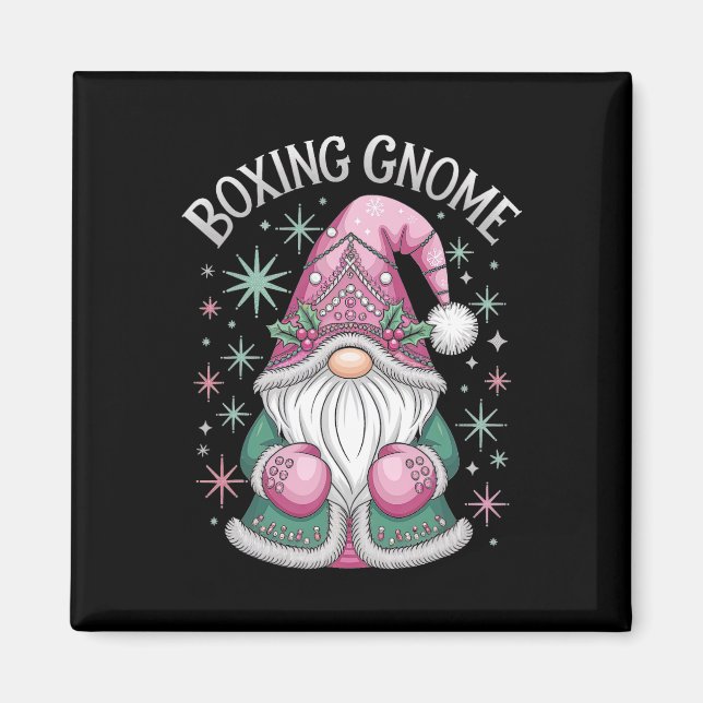 Boxing Gnome Christmas Holiday Fun  Magnet (Front)
