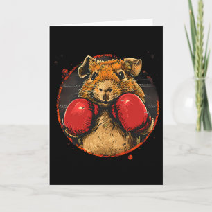 Boxing Guinea Pig Lover Boxing Gloves Kickboxing F Card