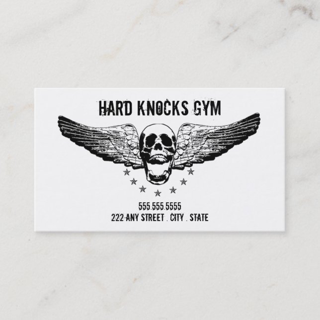 Boxing Gym Business Card Template (Front)