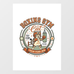 Boxing Gym Cat Boxing Gym Cat Vintage Vector Art S