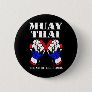 Boxing Hand Kickboxing The Art Of 8 Limbs Muay Tha 6 Cm Round Badge