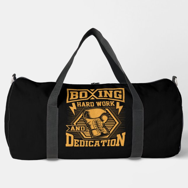 Boxing Hard Work And Dedication  Duffle Bag (Front)
