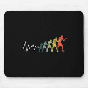 Boxing Heartbeat Boxer Fight Love Mouse Pad