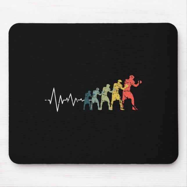 Boxing Heartbeat Boxer Fight Love  Mouse Pad (Front)
