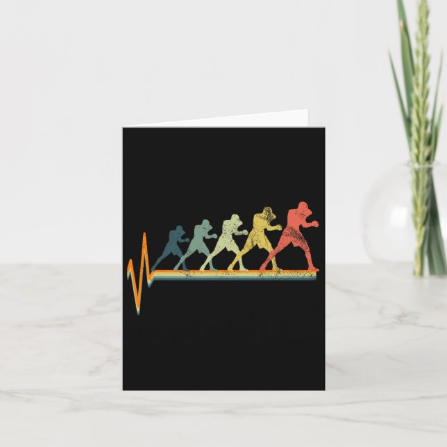 Boxing Heartbeat Boxer Gift Love  Card (Front)