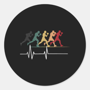 Boxing Heartbeat Boxing Boxer Boxing Lover MMA Classic Round Sticker
