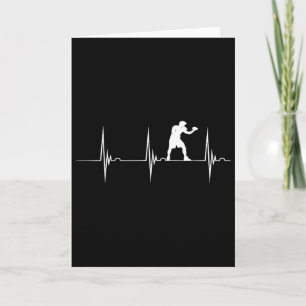 Boxing Heartbeat Ekg Pulse Boxer Boxing Gloves Kic Card