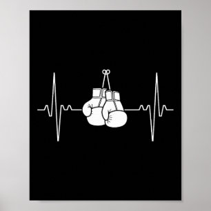 Boxing Heartbeat Line Punch Design 1 Poster
