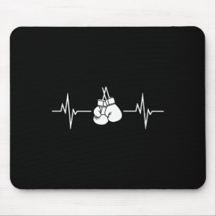 Boxing Heartbeat Line With Hanging Gloves  Mouse Pad