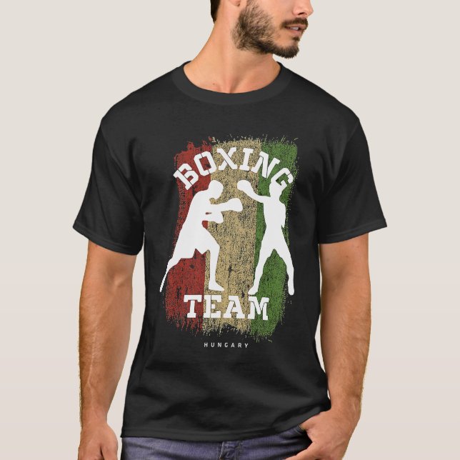 Boxing Hungary Combat Sports Fighter Boxing T-Shirt (Front)