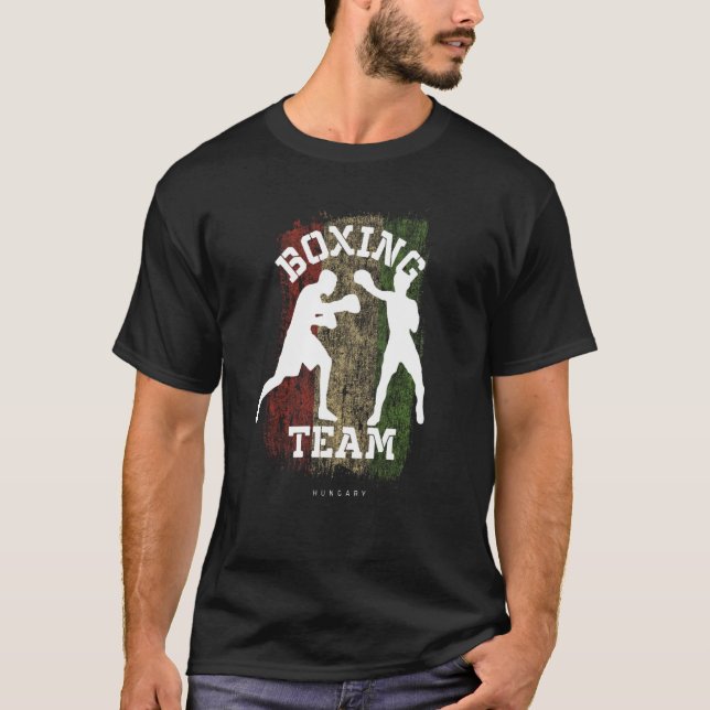 Boxing Hungary Combat Sports Fighter Boxing T-Shirt (Front)