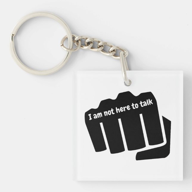 Boxing, I am not here to talk Key Ring (Front)