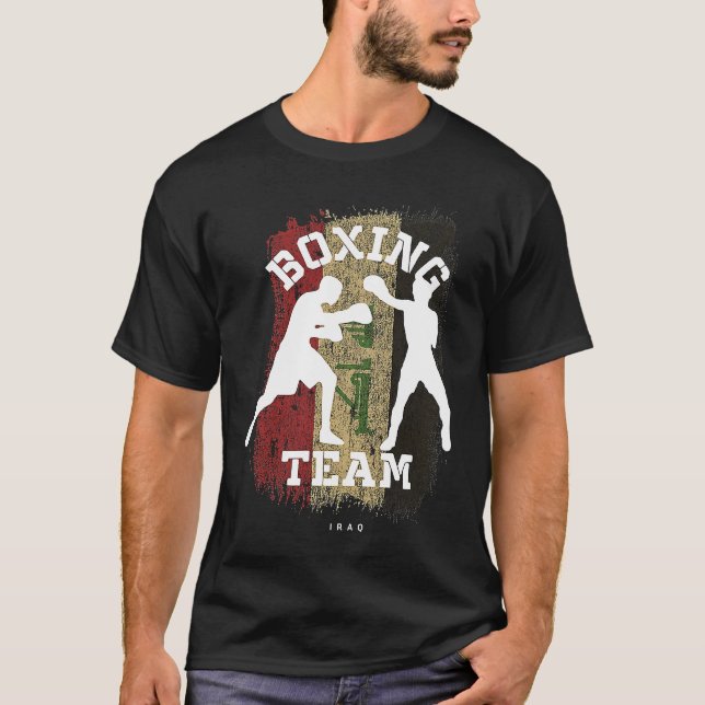 Boxing Iraq Combat Sports Fighter Boxing T-Shirt (Front)