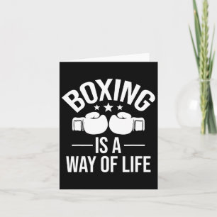 Boxing Is A Way Of Life - Kickboxing Kickboxer Gym Card