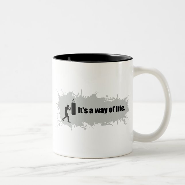 Boxing Is a Way of Life Two-Tone Coffee Mug (Right)