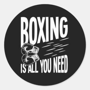 Boxing Is All You Need Classic Round Sticker
