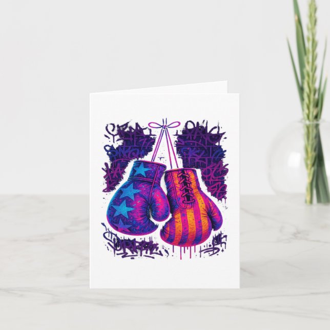 Boxing Is My Therapy Boxing Gloves  Card (Front)